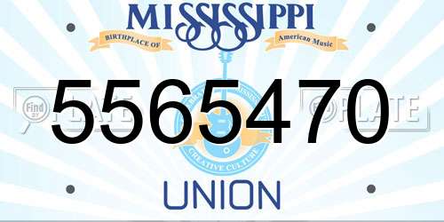 5565470 Mississippi License Plate