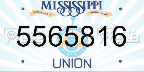 5565816 Mississippi License Plate