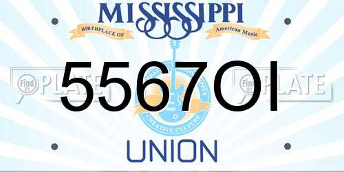 5567OI Mississippi License Plate