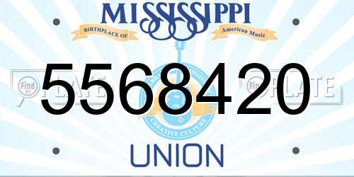 5568420 Mississippi License Plate