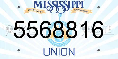 5568816 Mississippi License Plate