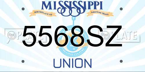 5568SZ Mississippi License Plate