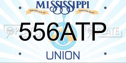 556ATP Mississippi License Plate
