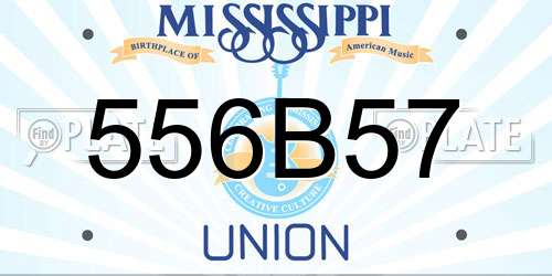 556B57 Mississippi License Plate