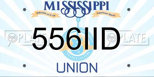 556IID Mississippi License Plate