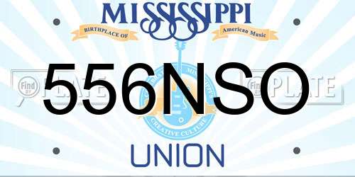 556NSO Mississippi License Plate
