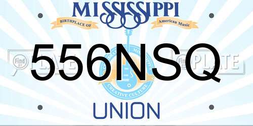 556NSQ Mississippi License Plate