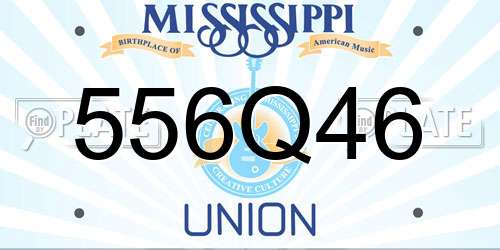 556Q46 Mississippi License Plate