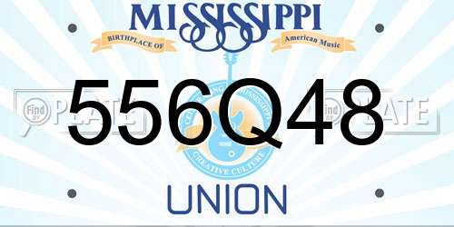 556Q48 Mississippi License Plate