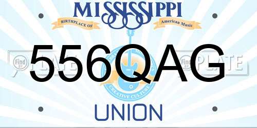 556QAG Mississippi License Plate