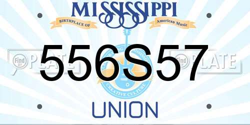 556S57 Mississippi License Plate