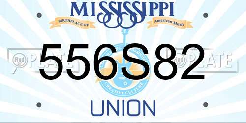 556S82 Mississippi License Plate