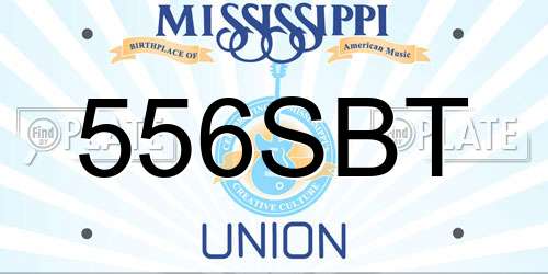 556SBT Mississippi License Plate