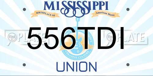 556TDI Mississippi License Plate