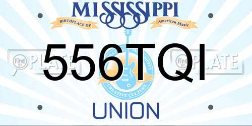 556TQI Mississippi License Plate