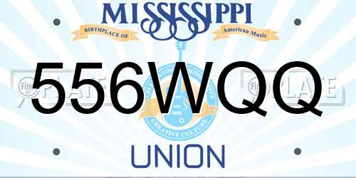 556WQQ Mississippi License Plate