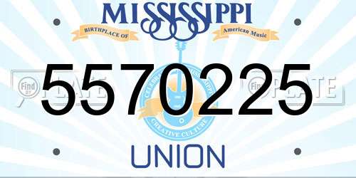 5570225 Mississippi License Plate