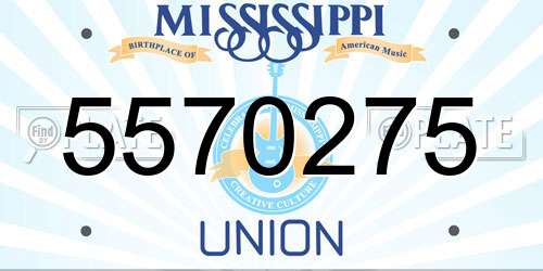 5570275 Mississippi License Plate