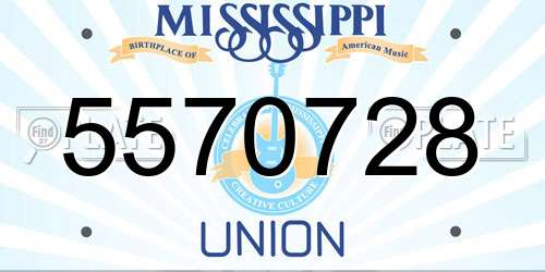 5570728 Mississippi License Plate