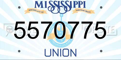 5570775 Mississippi License Plate