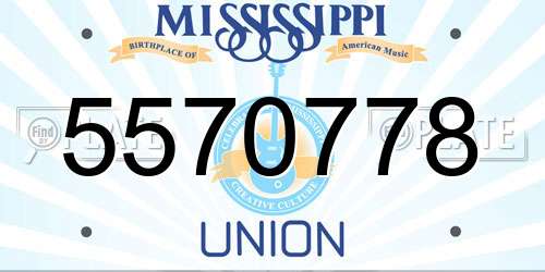 5570778 Mississippi License Plate