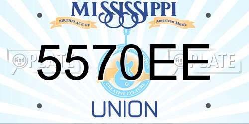 5570EE Mississippi License Plate