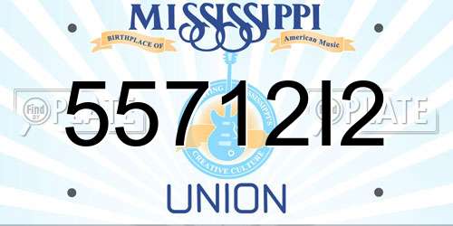 55712I2 Mississippi License Plate