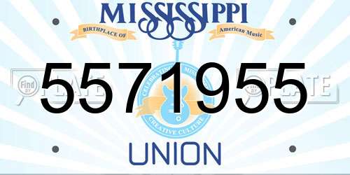 5571955 Mississippi License Plate