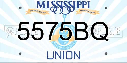 5575BQ Mississippi License Plate