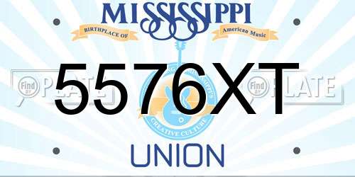 5576XT Mississippi License Plate