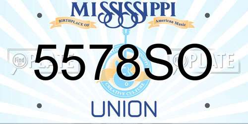 5578SO Mississippi License Plate