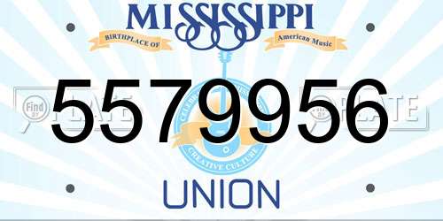 5579956 Mississippi License Plate