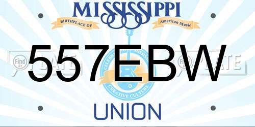 557EBW Mississippi License Plate