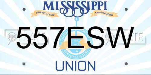 557ESW Mississippi License Plate