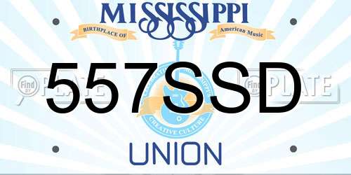 557SSD Mississippi License Plate