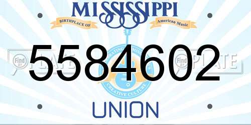 5584602 Mississippi License Plate