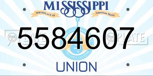 5584607 Mississippi License Plate