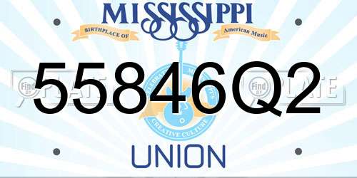 55846Q2 Mississippi License Plate