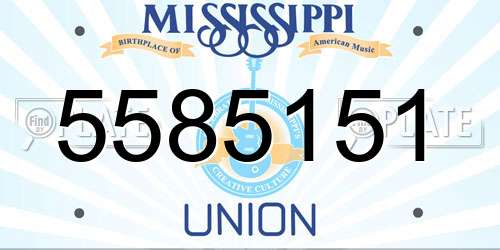 5585151 Mississippi License Plate