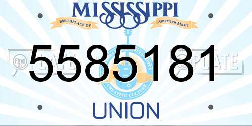 5585181 Mississippi License Plate