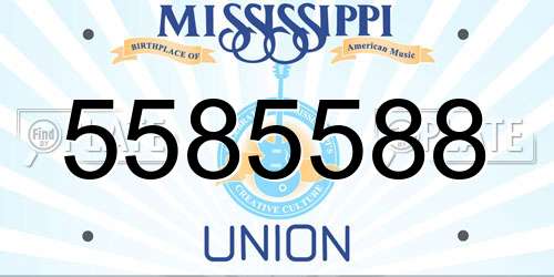 5585588 Mississippi License Plate