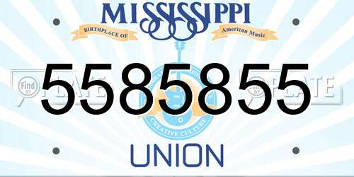 5585855 Mississippi License Plate