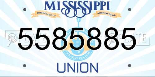 5585885 Mississippi License Plate