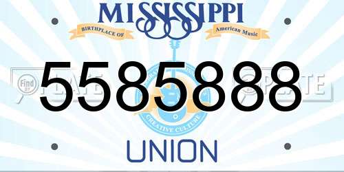 5585888 Mississippi License Plate
