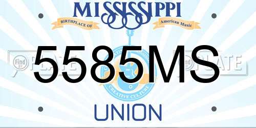 5585MS Mississippi License Plate
