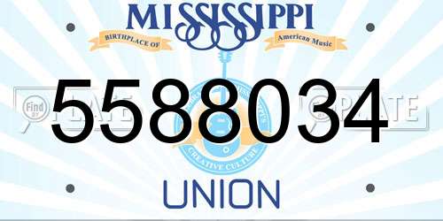 5588034 Mississippi License Plate
