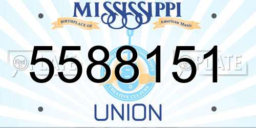 5588151 Mississippi License Plate