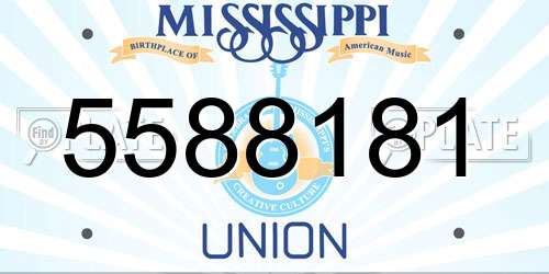 5588181 Mississippi License Plate