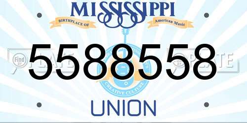 5588558 Mississippi License Plate