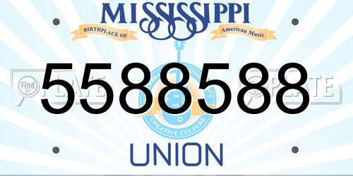 5588588 Mississippi License Plate